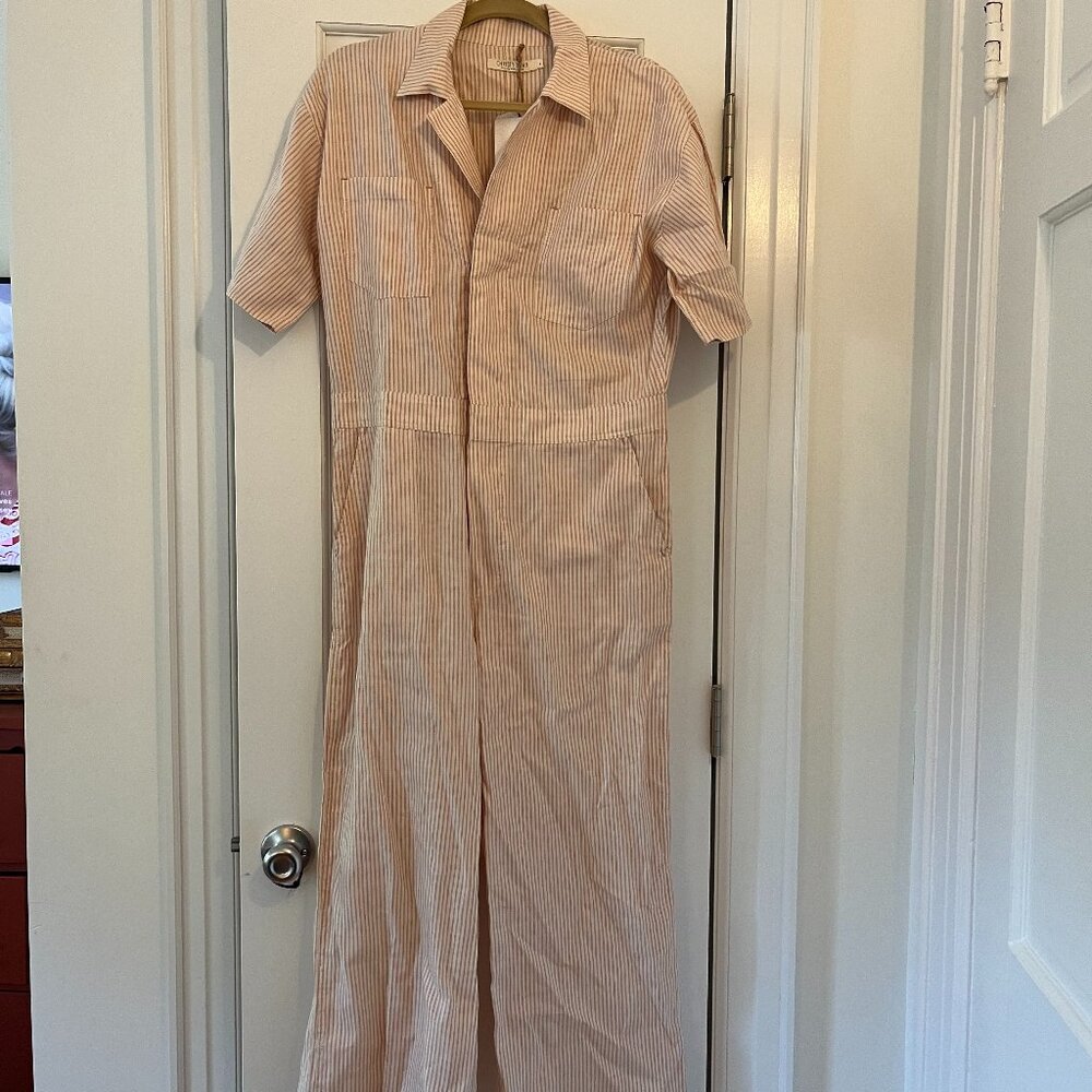 Christy Dawn Linen Striped Jumpsuit